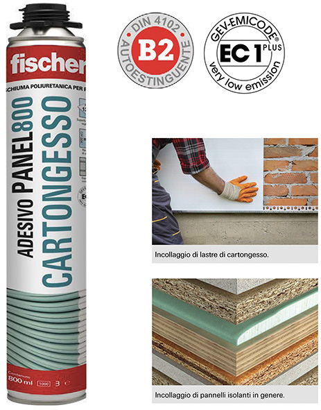 SCHIUMA FISCHER CARTONGESSO PANEL 800 PISTOLA     