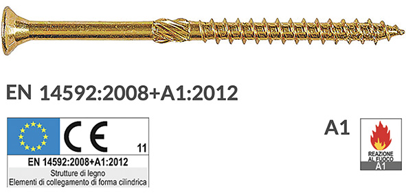 VITI LEGNO TORX TECFI ZINCATE GIALLE              