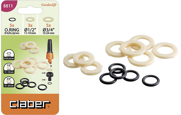 SET CLABER O-RING + GUARNIZIONI 1/2"-3/4"         