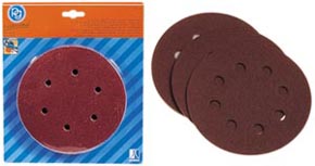 DISCHI ABRASIVI VELCRO POGGI 8 FORI D.125 PZ.10   